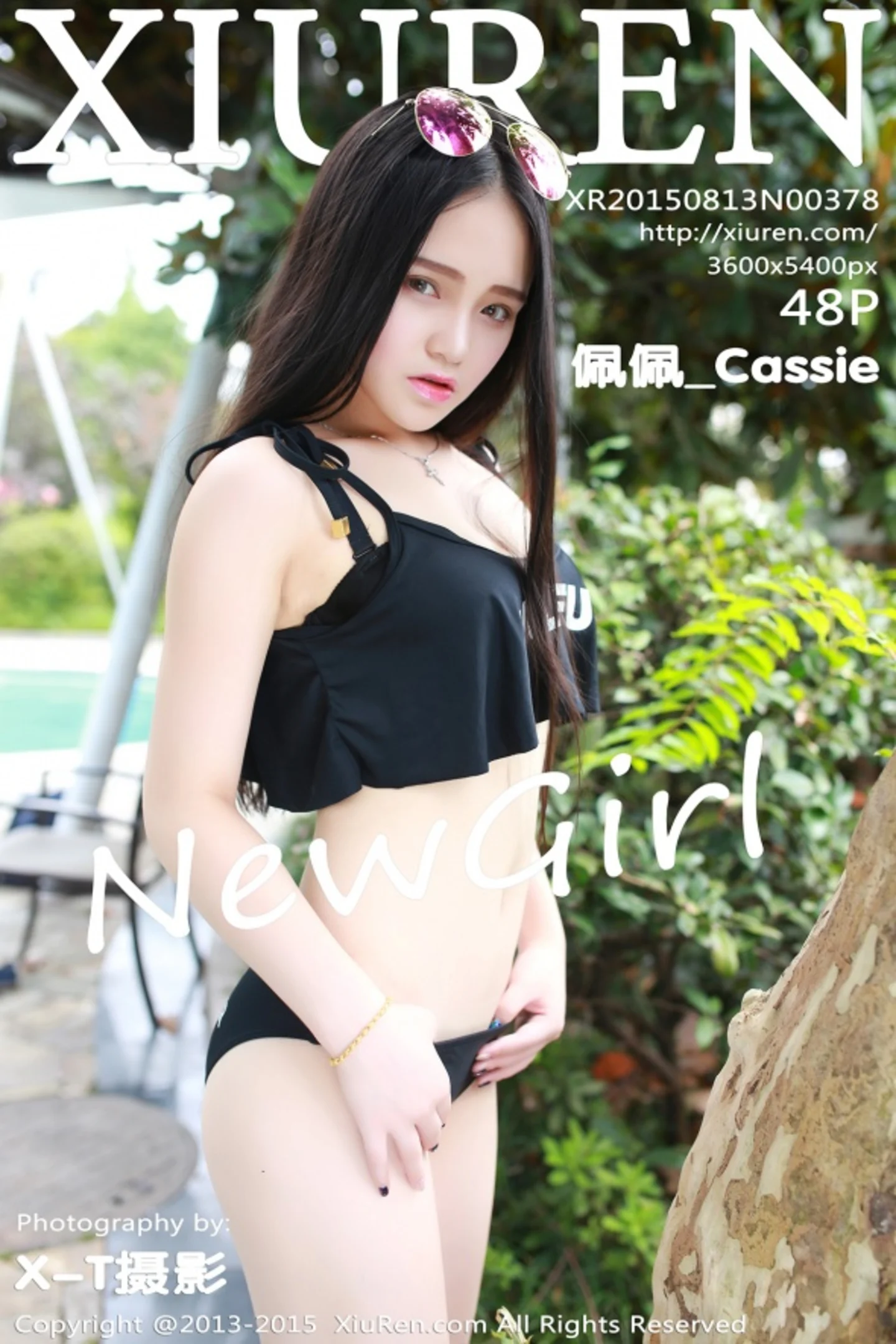 [XiuRen秀人网]No.378_嫩模佩佩_Cassie泳池边性感黑色比基尼秀完美身材写真48P-秀人网 - XiuRen.Space